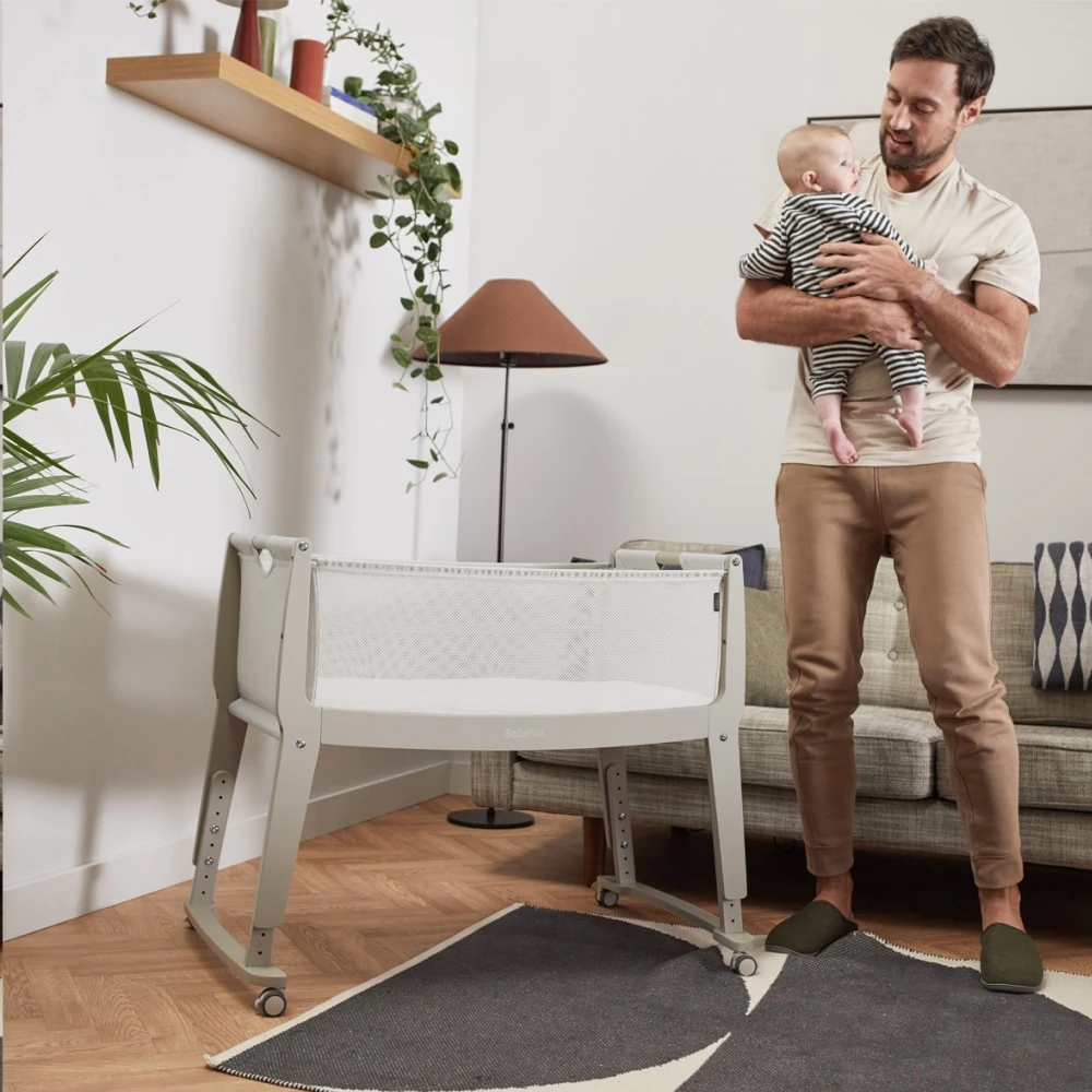 SnuzPod Studio Bedside Crib With Mattress Oslo Grey 2 SnuzPod Studio Bedside Crib With Mattress Oslo Grey - Image 2