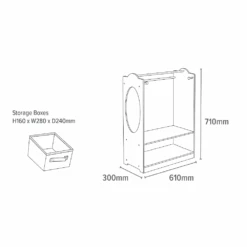 Liberty House Toys White Wooden Dress Up Unit -Kiddies Kingdom Store zzzz 1